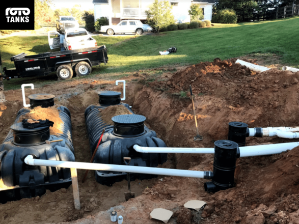 ROTO underground tanks installed on site