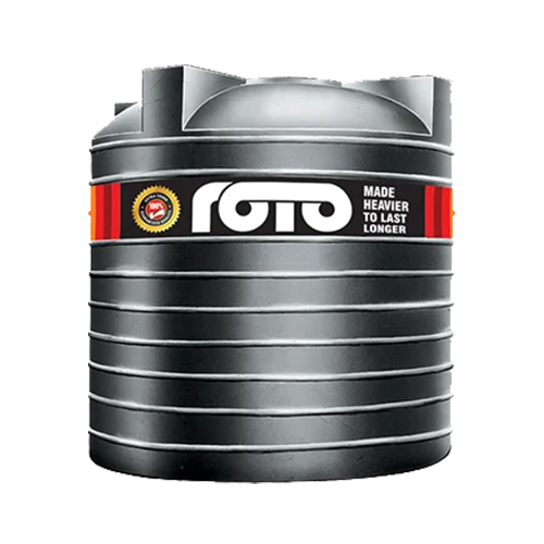 Black ROTO branded vertical water tank